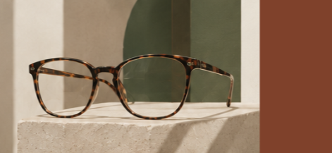 Tortoiseshell eyeglasses from the featured collection